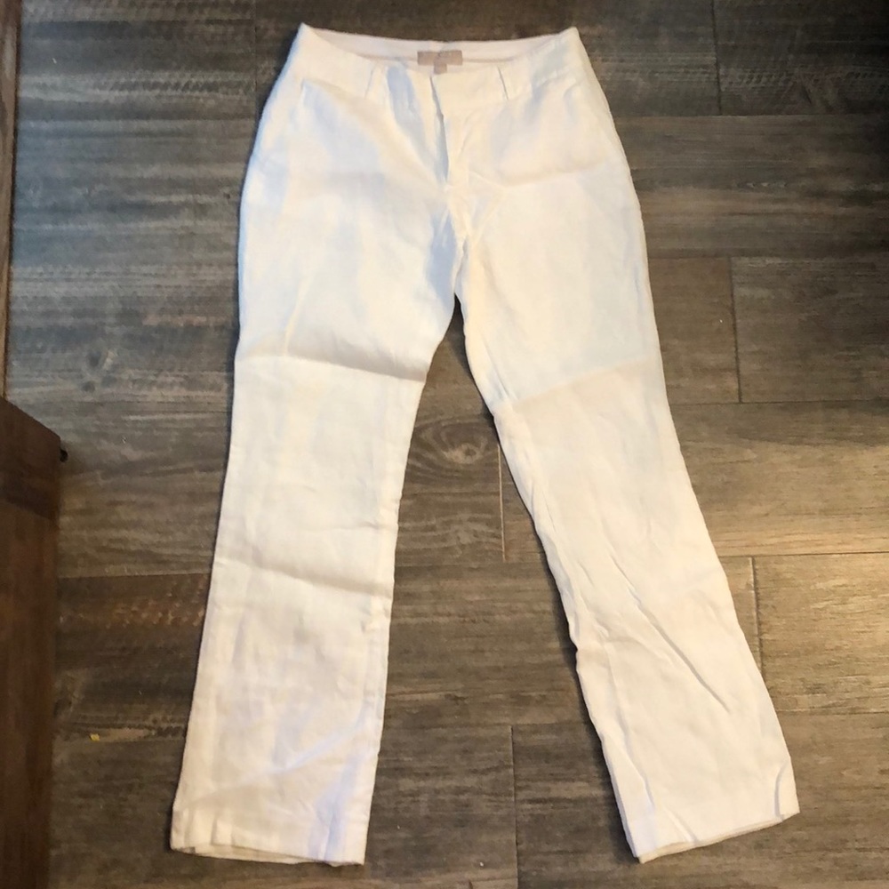 Banana Republic White Linen Pants